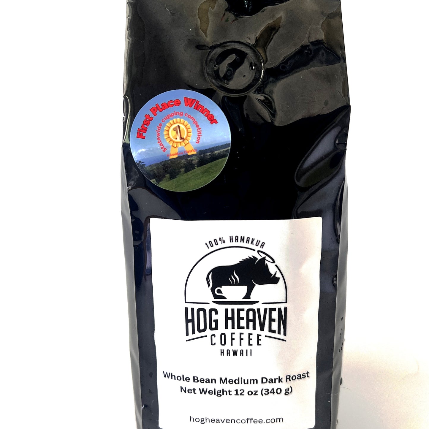 Hog Heaven Coffee Hāmākua medium dark roast 12 oz bag