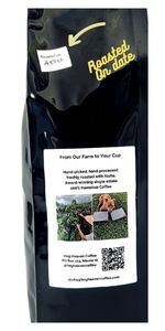 Hog Heaven Coffee Hāmākua bag back label with roasted on date